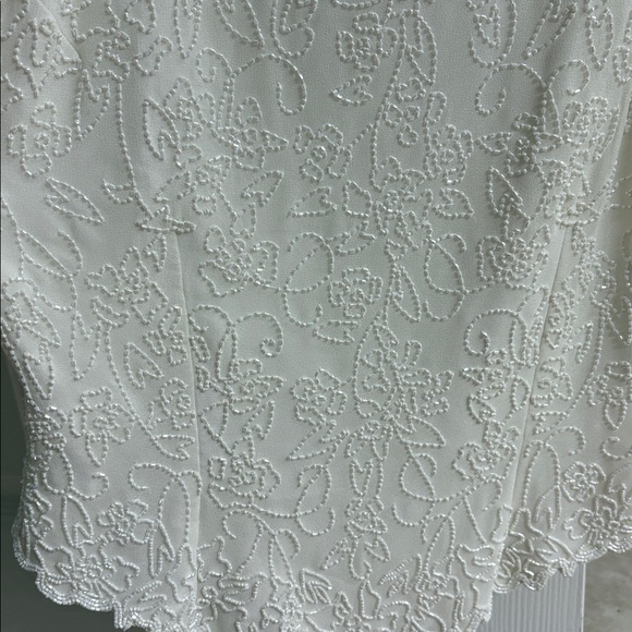 J Kara Ivory Beaded Blouse - Picture 6 of 7